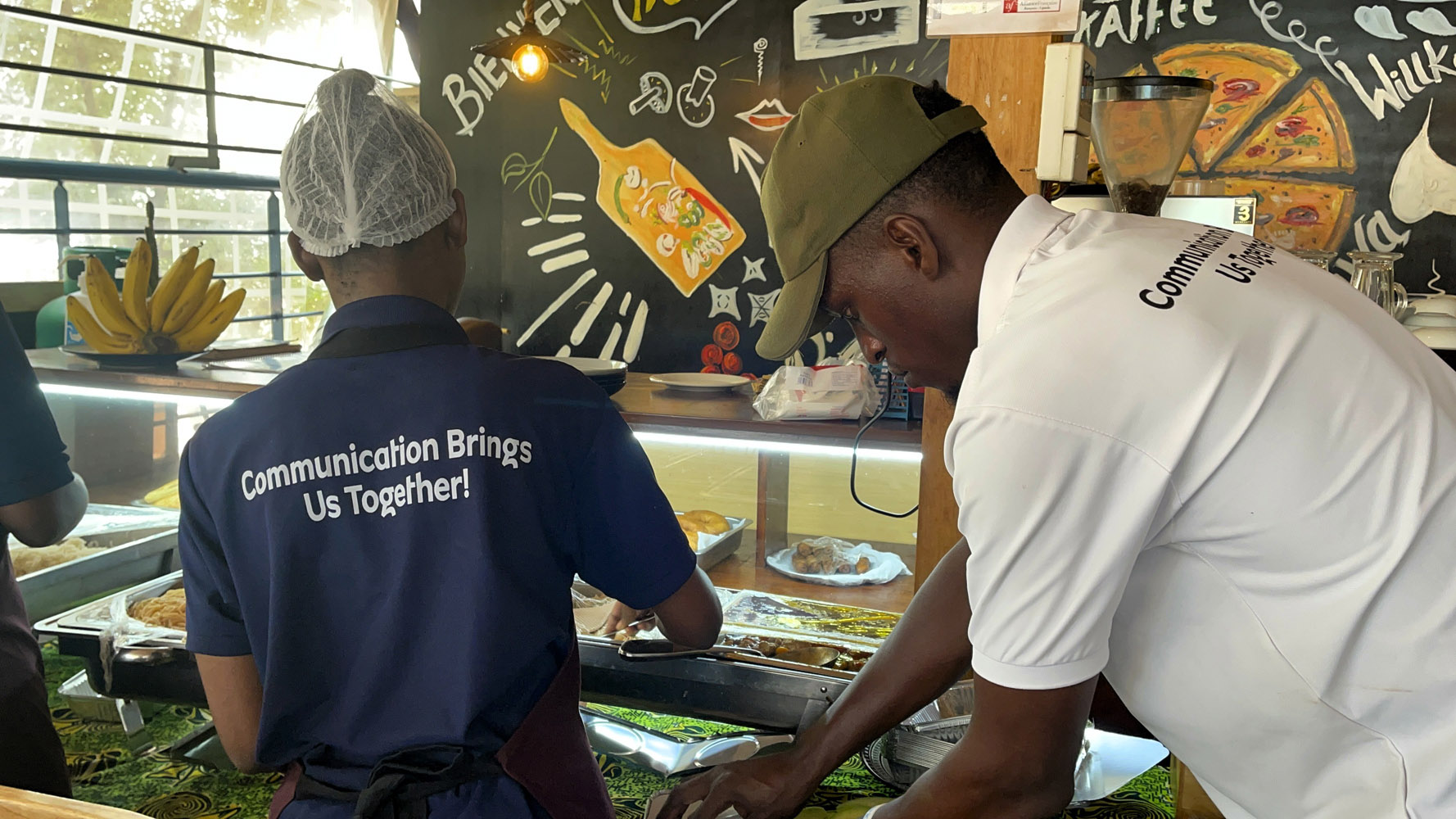 Inclusive dining experience with sign language communication